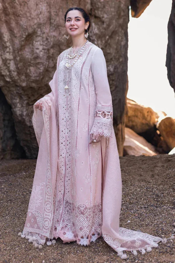 03-Piece Lawn Suit With Embroidery - Ready To Wear
