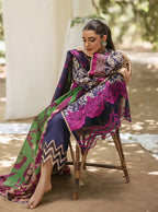 03-Piece Printed Lawn Suit With Embroidery - Ready To Wear