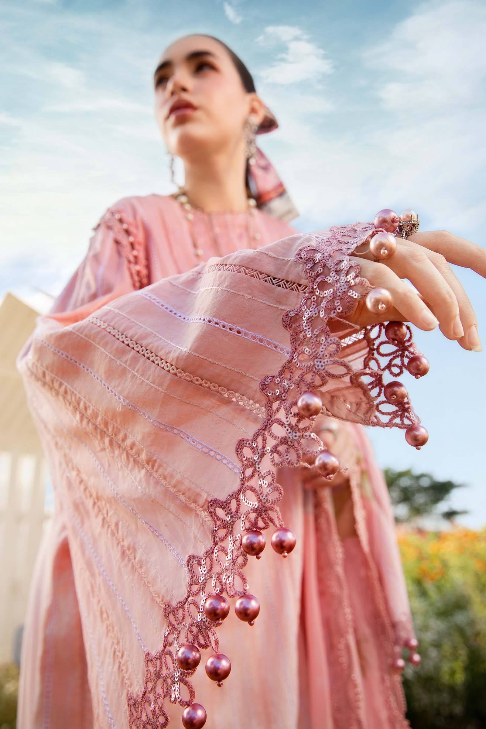 3 Piece Stitched Lawn Suit - Ready To Wear