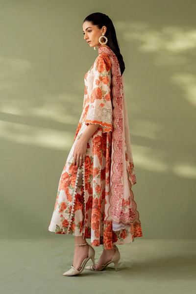 3 Piece Stitched Embroidery Lawn Suit - Ready To Wear