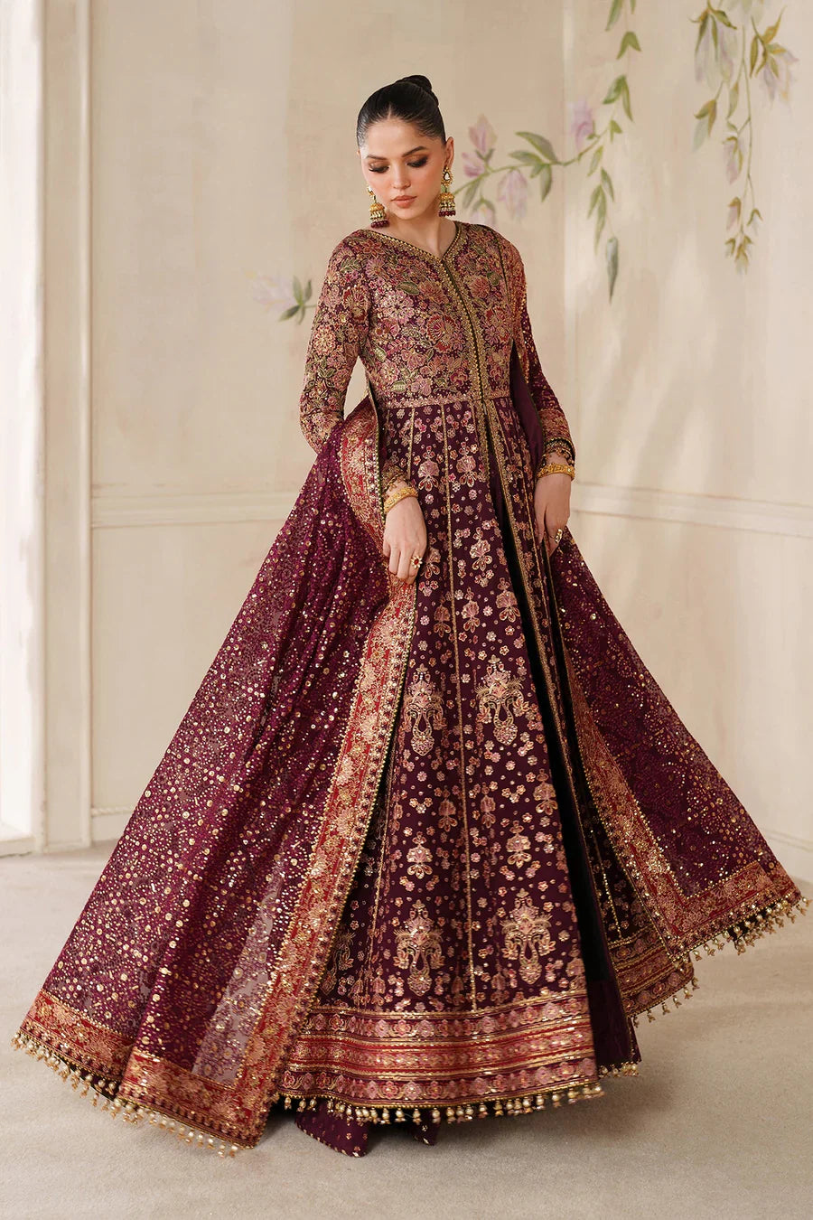 03-Piece Chiffon Suit With Embroidery - Ready To Wear