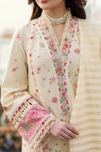 3 Piece Stitched Embroidery Chikankari Suit - Ready To Wear