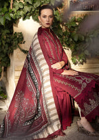 03-Piece Lawn Suit With Schiffli Embroidery - Ready To Wear