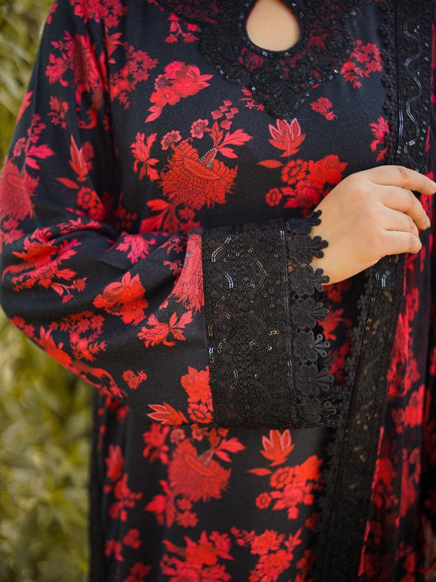 3 Piece Stitched Printed Lawn Suit - Ready To Wear