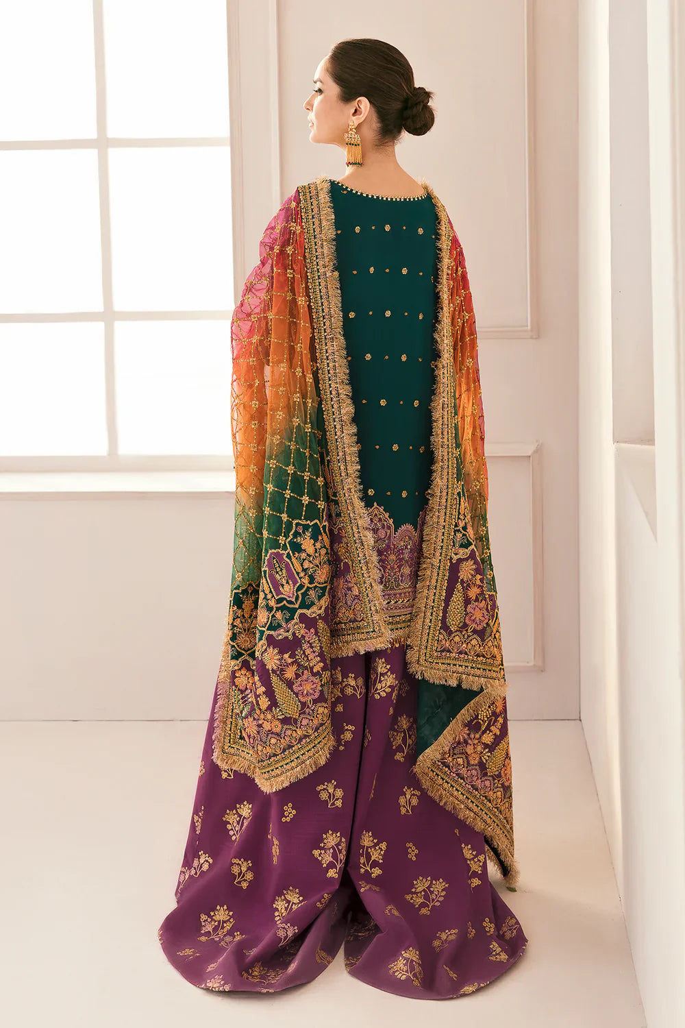 03-Piece Chiffon Suit With Heavy Embroidery - Ready To Wear
