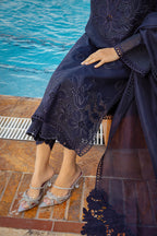 3 Piece Stitched Embroidered Chikankari Suit - Ready To Wear