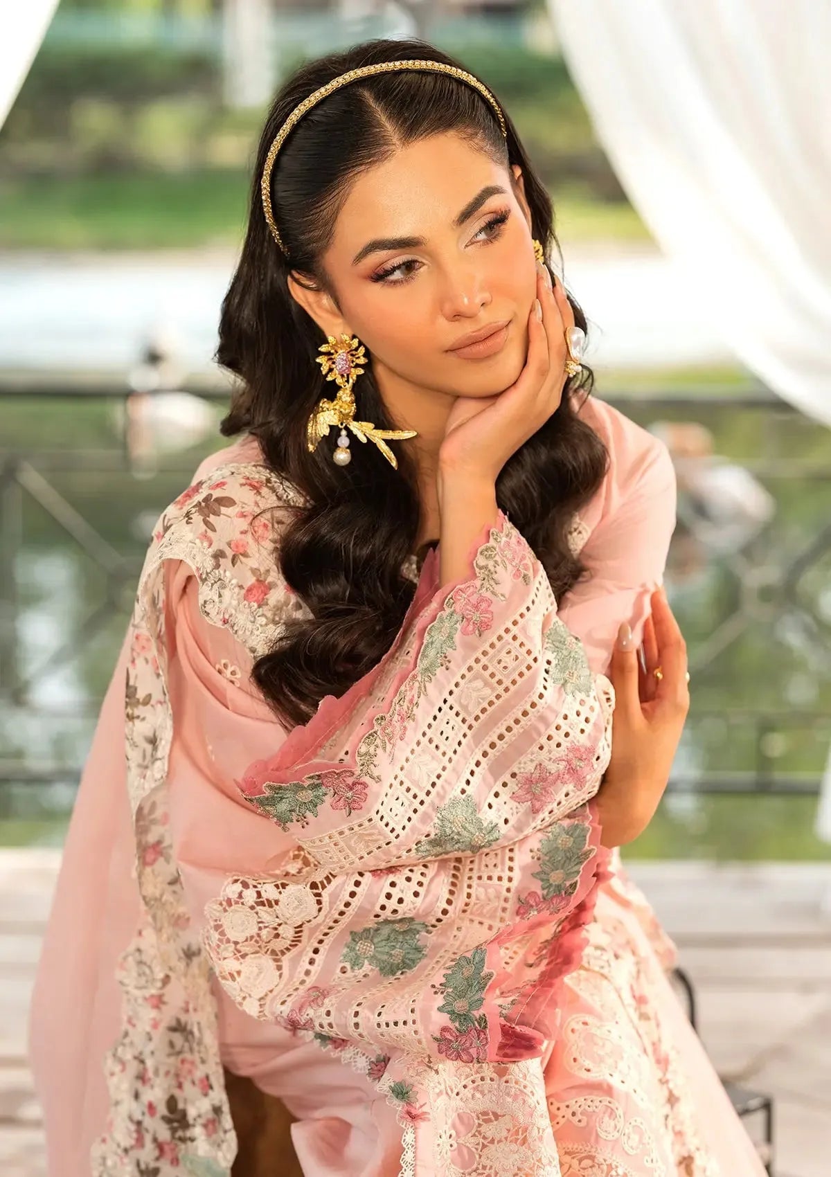 03-Piece Soft Lawn With Schiffli Embroidery Suit - Ready To Wear