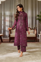 03-Piece Printed Lawn Suit With Embroidery - Ready To Wear