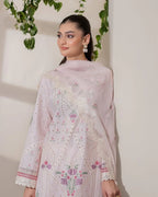 03-Piece Lawn Suit With Embroidery - Ready To Wear