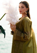 03-Piece Cotton Suit With Embroidery - Ready To Wear