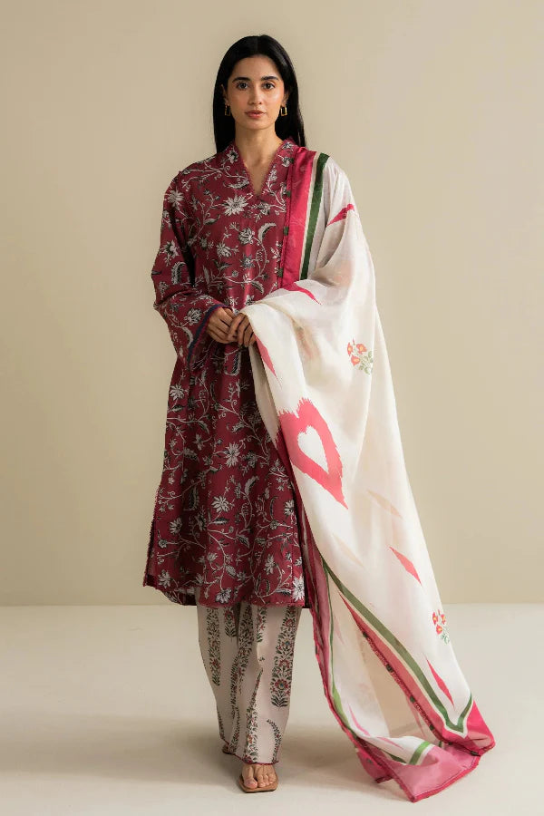 3 Piece Stitched Designer Suit - Ready To Wear