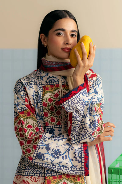 3 Piece Stitched Designer Suit - Ready To Wear