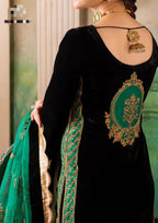 3 Piece Stitched Velvet Suit - Ready To Wear