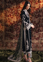 3 Piece Stitched Velvet Embroidered Suit - Ready To Wear