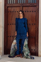 3 Piece Stitched Lawn Suit - Ready To Wear