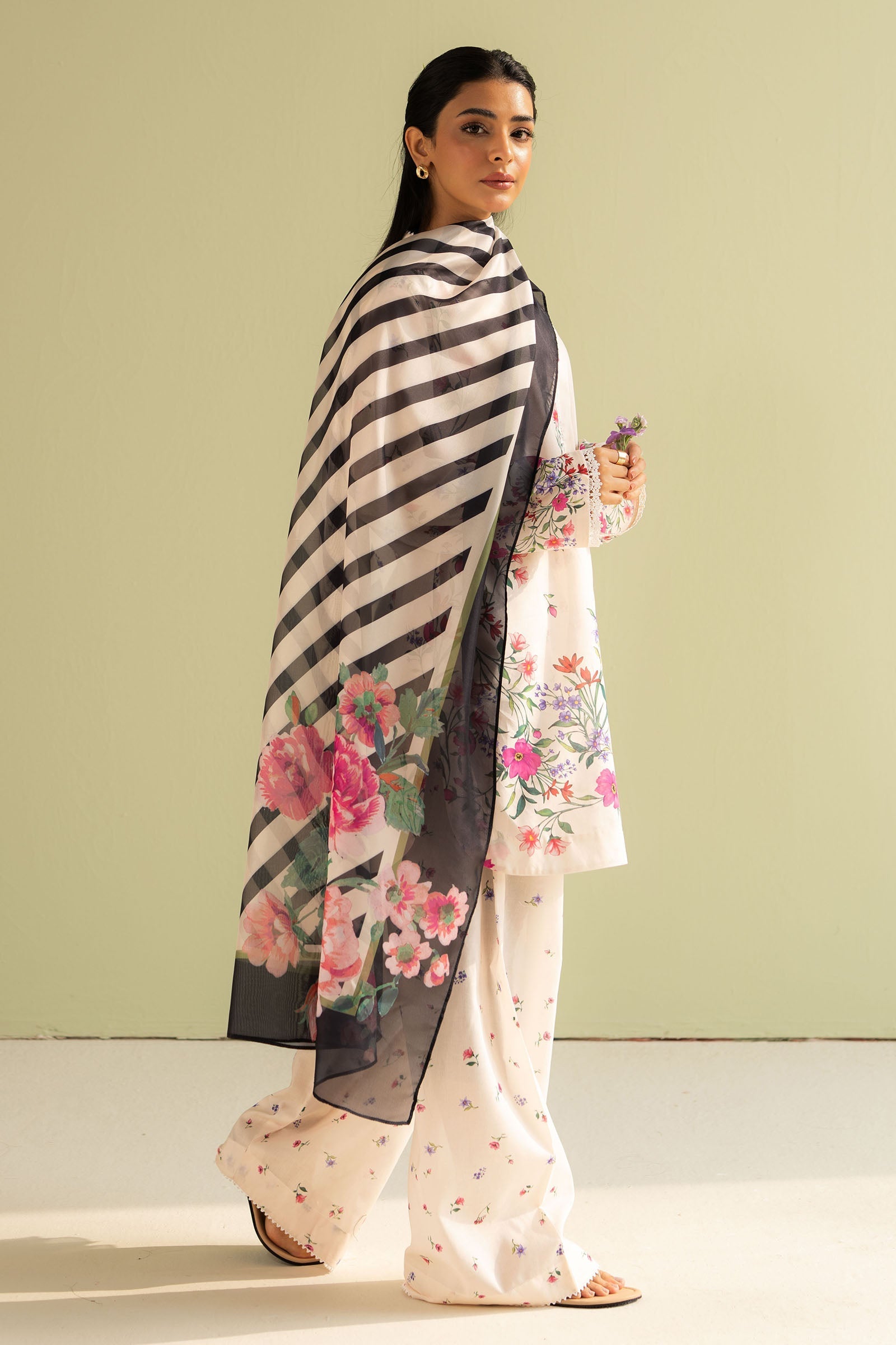 3 Piece Stitched Designer Suit - Ready To Wear