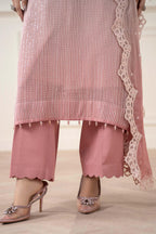 3 Piece Stitched Chiffon Embroidery Suit - Ready To Wear