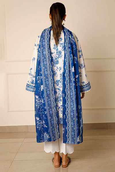 3 Piece Stitched Lawn Suit - Ready To Wear