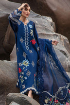3 Piece Stitched Luxury Lawn Suit - Ready To Wear