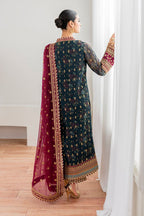 3 Piece Stitched Chiffon Embroidery Suit - Ready To Wear