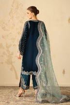 3 Piece Stitched Embroidered Velvet Suit - Ready To Wear