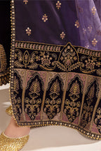 3 Piece Stitched Velvet Suit - Ready To Wear