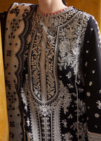 3 Piece Stitched Embroidered Lawn Suit - Ready To Wear