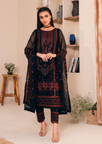 3 Piece Stitched Chiffon Embroidery Suit - Ready To Wear