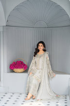 3 Piece Stitched Chikankari Embroidery Suit - Ready To Wear
