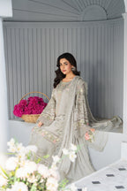 3 Piece Stitched Chikankari Embroidery Suit - Ready To Wear